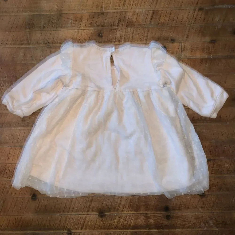 For Love and Lemons Lil Lemon blush pink jersey and dotted tulle 18-24 month lon